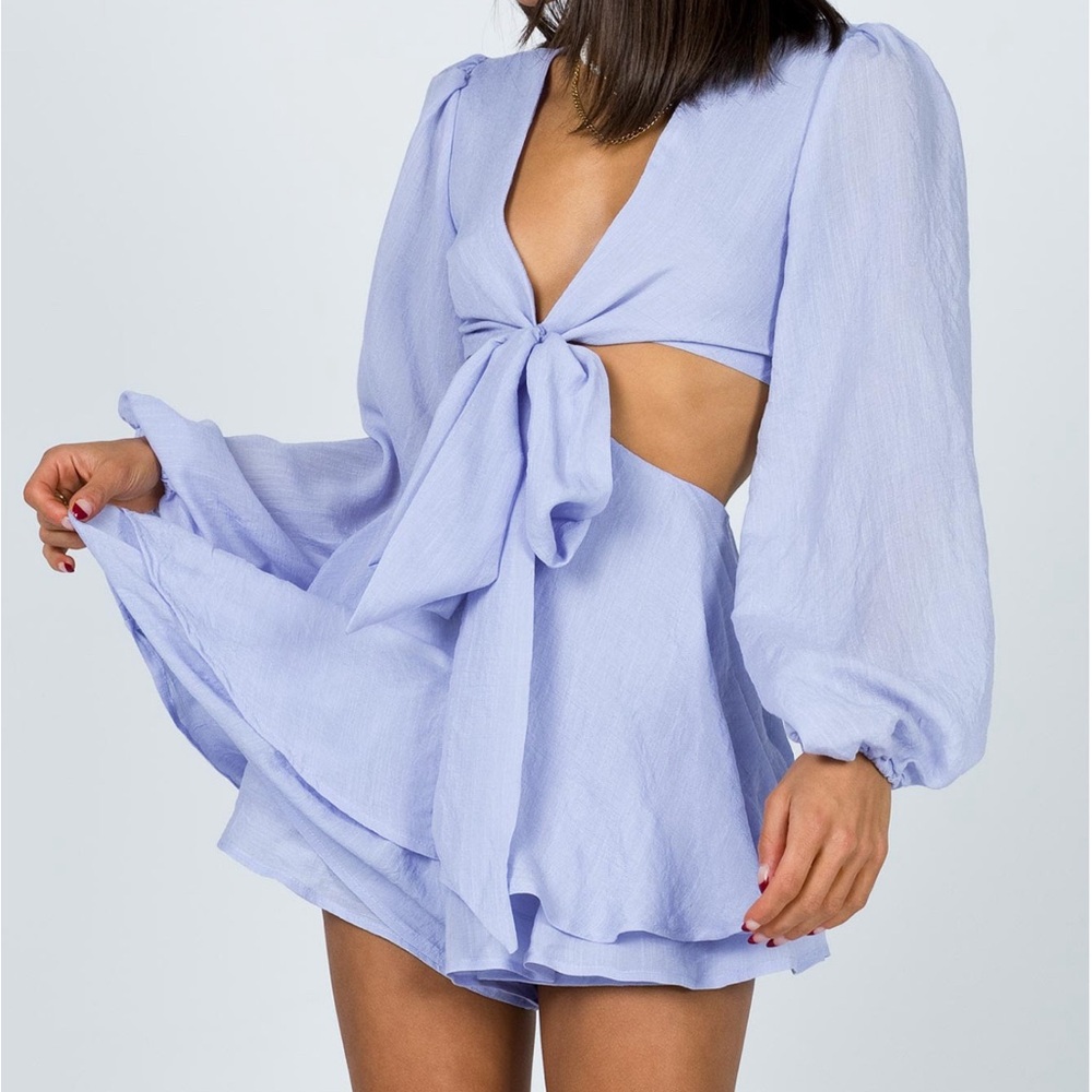 Princess Polly Oceane Romper Blue